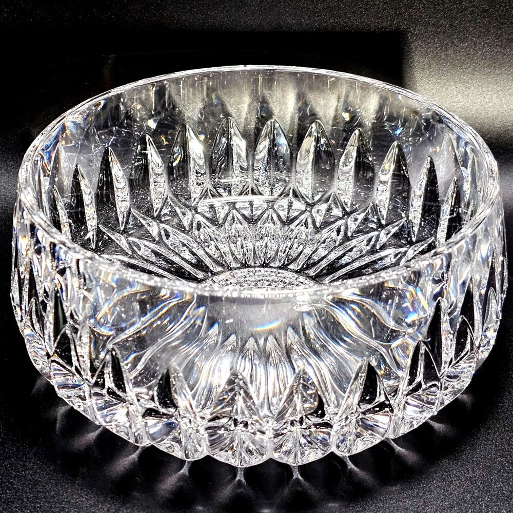 Gorham Althea Serving Bowl 6.25" lead crystal vtg luxury servingware 1980s - Picture 5 of 7